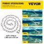 VEVOR Anchor Chain, 10 ft x 5/16 in 316 Stainless Steel Chain, 3/8" Anchor Chain Shackle, 7120lbs Anchor Lead Chain Breaking Load, 9460lbs Anchor Chain Shackle Breaking Load, Anchor Chain for Boats