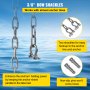 VEVOR Boat Anchor Chain Stainless Steel Chain 20 FT 5/16" Shackles For Boats