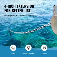 VEVOR Boat Anchor Chain Stainless Steel Lead Chain 5/16" x 20' with Two Shackles