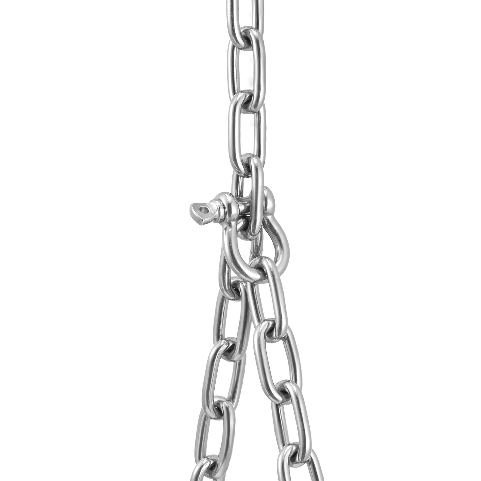 VEVOR Boat Anchor Chain, 5/16" x 20', 2373 lbs. WLL/7120 lbs. BS, 316 Stainless Steel Marine Grade Anchor Lead Chain with Dual Lock Ring Shackles for Boats, Deck, Fishing, Works with Different Anchors