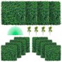 VEVOR Keinotekoinen Boxwood paneeli UV 12 kpl Boxwood Hedge seinäpaneelit tekonurmi taustaseinä 20X20" 4 cm vihreä ruohoseinä Tekopensas sisustukseen Yksityisyys aita sisäulkopuutarha takapiha