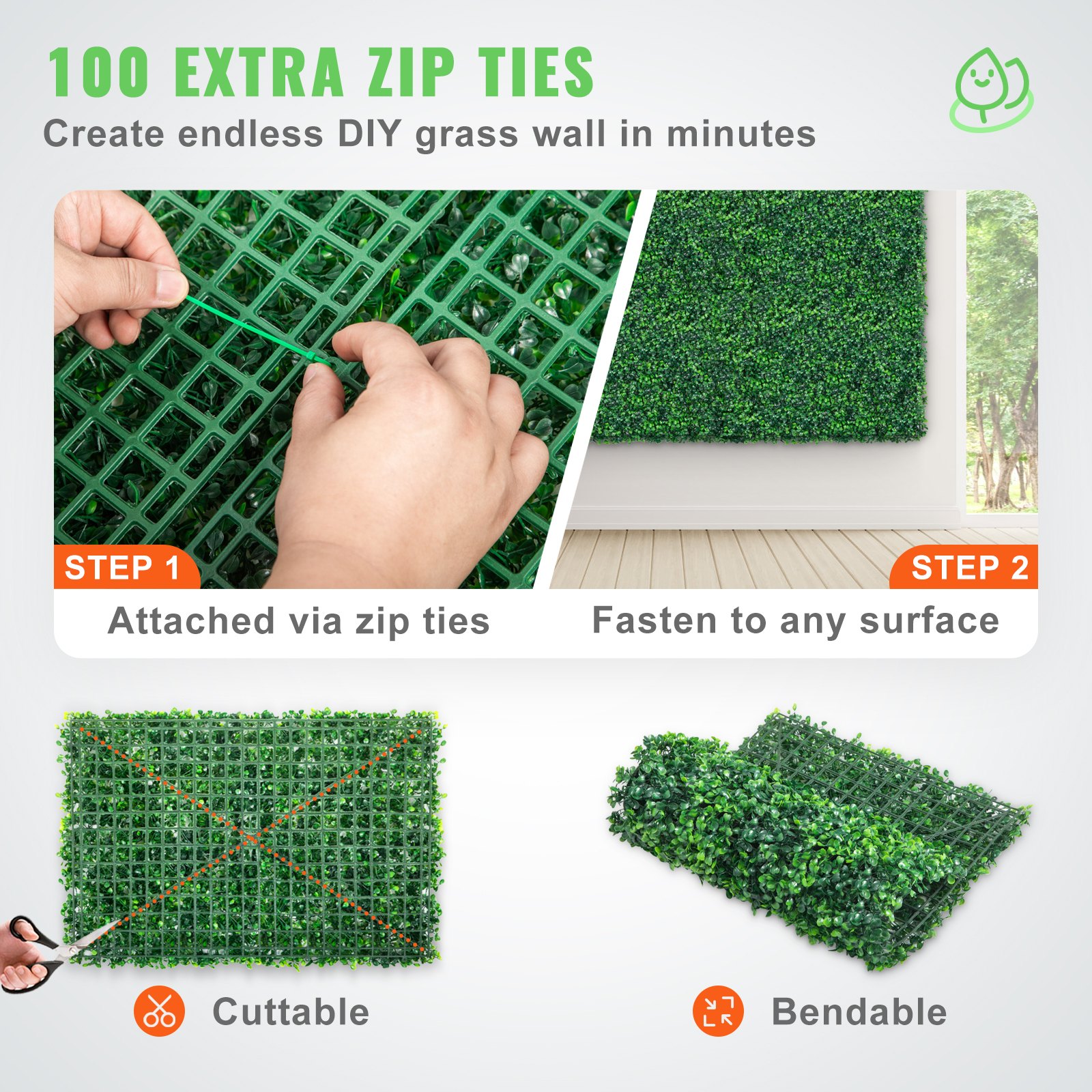 12PCS 24"x16" Grass Wall Panels for 32 SQ Feet, Boxwood Hedge Wall Panels, Artificial Grass Backdrop Wall 1.6", Privacy Hedge Screen UV Protected for Outdoor Indoor Garden Fence Backyard 12PCS 24"x16" Grass Wall Panels for 32 SQ Feet, Boxwood Hedge Wall Panels, Artificial Grass Backdrop Wall 1.6", Privacy Hedge Screen UV Protected for Outdoor Indoor Garden Fence Backyard