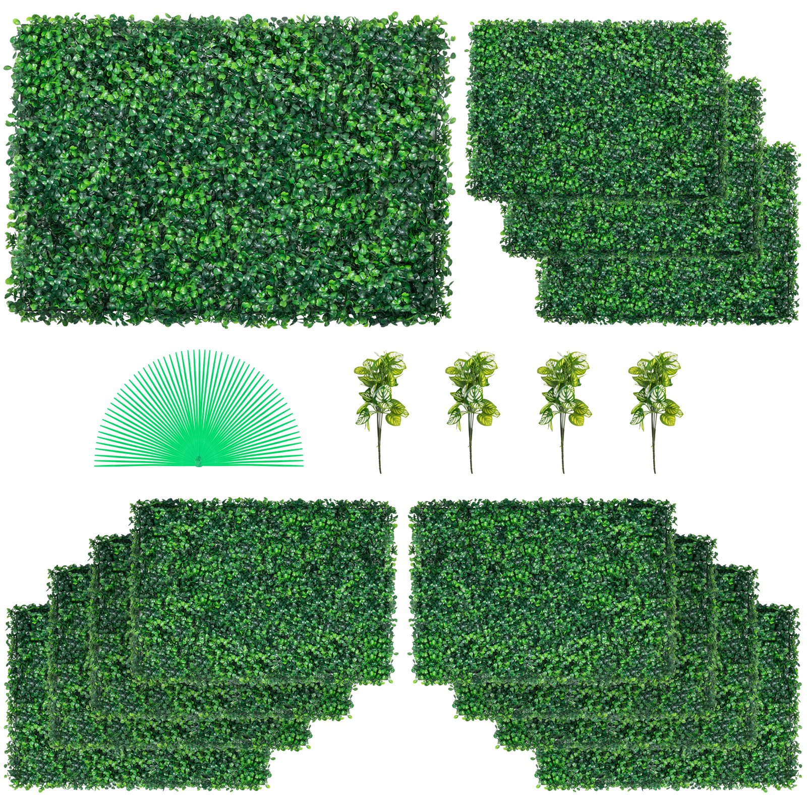 12PCS 24"x16" Grass Wall Panels for 32 SQ Feet, Boxwood Hedge Wall Panels, Artificial Grass Backdrop Wall 1.6", Privacy Hedge Screen UV Protected for Outdoor Indoor Garden Fence Backyard 12PCS 24"x16" Grass Wall Panels for 32 SQ Feet, Boxwood Hedge Wall Panels, Artificial Grass Backdrop Wall 1.6", Privacy Hedge Screen UV Protected for Outdoor Indoor Garden Fence Backyard