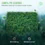 VEVOR Artificial Boxwood Panel UV 24pcs Boxwood Hedge Wall Panels Artificial Grass Backdrop Wall 20\" X 20\" 4 cm Green Grass Wall Fake Hedge for Decor Privacy Fence Indoor Outdoor Garden Backyard