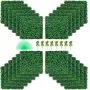 VEVOR Artificial Boxwood Panel UV 24pcs Boxwood Hedge Wall Panels Artificial Grass Backdrop Wall 20\" X 20\" 4 cm Green Grass Wall Fake Hedge for Decor Privacy Fence Indoor Outdoor Garden Backyard