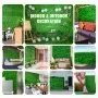 VEVOR Artificial Boxwood Panel UV 48pcs Boxwood Hedge Wall Panels Artificial Grass Backdrop Wall 10X10\" 4cm Green Grass Wall Fake Hedge for Decor Privacy Fence Indoor Outdoor Garden Backyard
