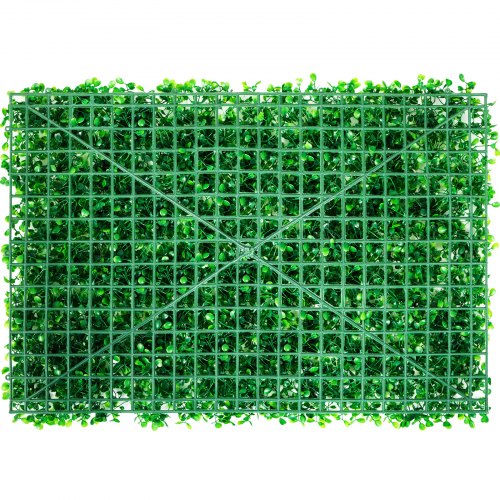 VEVOR Artificial Boxwood Panel UV 8pcs Boxwood Hedge Wall Panels Artificial Grass Backdrop Wall 24X16" 4cm Green Grass Wall, Fake Hedge for Decor Privacy Fence Indoor Outdoor Garden Backyard
