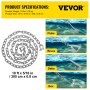VEVOR Anchor Chain Boat Anchor Chain Galvanized Chain 10'x 5/16" Two Shackles