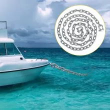VEVOR Anchor Chain, 10' x 5/16" Galvanized Steel Chain, 3/8" Anchor Chain Shackle, 11650lbs Anchor Lead Chain Breaking Load, 9460lbs Anchor Chain Shackle Breaking Load, Anchor Chain for Boats, Ships