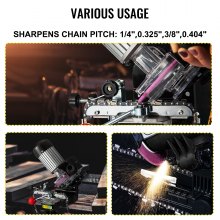 VEVOR Electric Chainsaw Sharpener, 230W Professional Multi-Angle Adjustable Chain Grinder 3000RPM, Electric Chainsaw Blade Sharpener for 1/4" to 2/5" Chains