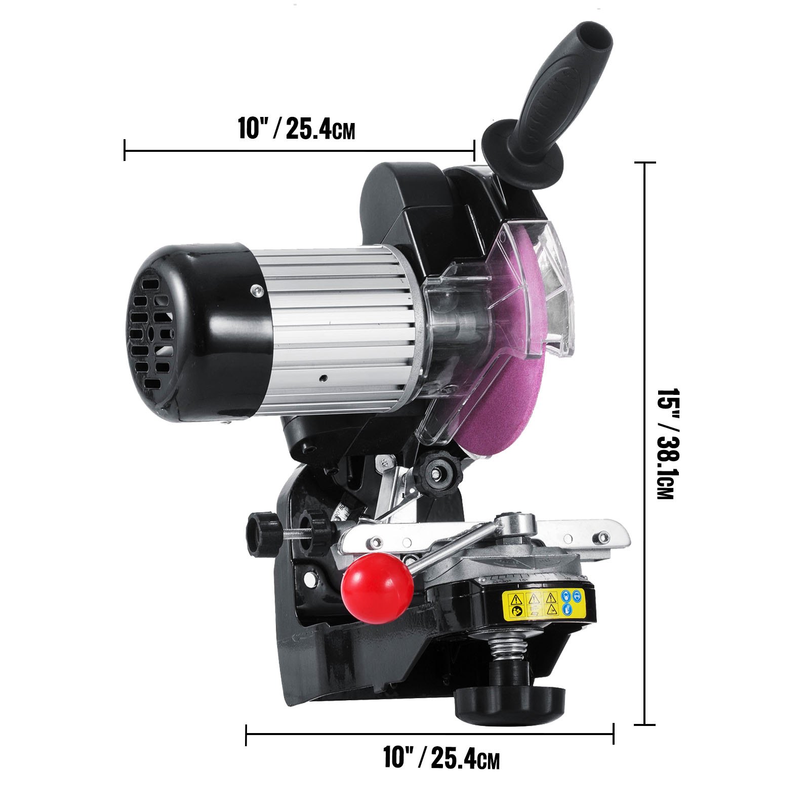 VEVOR Professional 230V Electric Chainsaw Blade Sharpener 230W Electric Bench Top Chainsaw Blade Chain Sharpener 145mm Grinder with Induction Motor