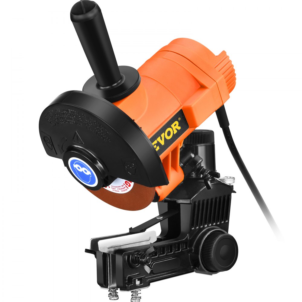 VEVOR Chain Grinder, 110V 85W Chainsaw Grinder, Multi-Angle Adjustable Chainsaw Grinder Sharpener 5000 RPM, Bench/Wall Mounted Automatic Chain Sharpener with Grinding Wheels 1/8-Inch-by-3/16-Inch