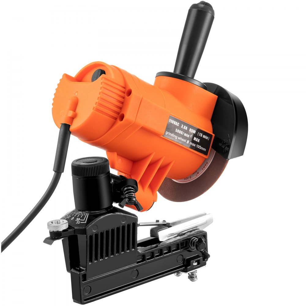 VEVOR Chain Grinder, 110V 85W Chainsaw Grinder, Multi-Angle Adjustable Chainsaw Grinder Sharpener 5000 RPM, Bench/Wall Mounted Automatic Chain Sharpener with Grinding Wheels 1/8-Inch-by-3/16-Inch