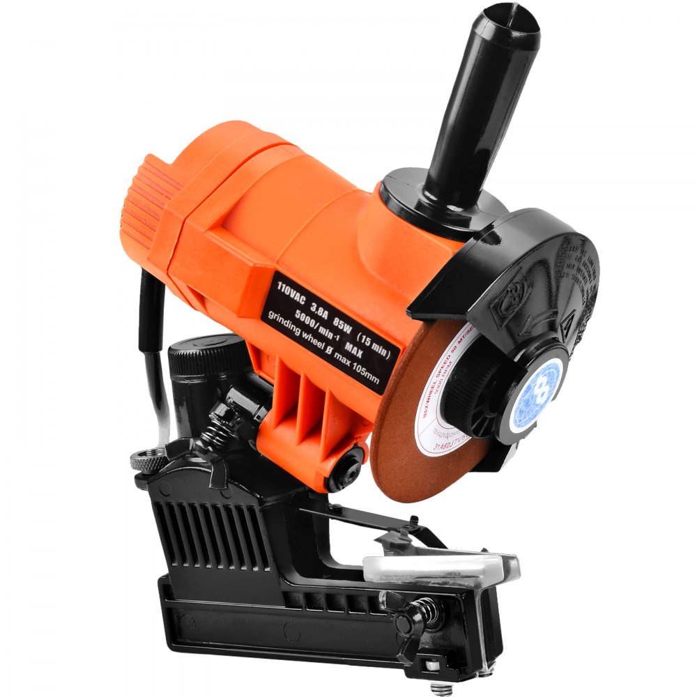 VEVOR Chain Grinder, 110V 85W Chainsaw Grinder, Multi-Angle Adjustable Chainsaw Grinder Sharpener 5000 RPM, Bench/Wall Mounted Automatic Chain Sharpener with Grinding Wheels 1/8-Inch-by-3/16-Inch