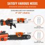 VEVOR Chainsaw Sharpener, Hand-Cranked Chain Saw Sharpening Jig Fit 4"-22" Chainsaws, Potable Saws Chain Sharpen Tool Set with 4 Grinding Heads for Landscaper, Lumberjack, Maintenance Worker