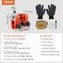 VEVOR Chainsaw Sharpener, Hand-Cranked Chainsaw Sharpening Jig Kit for 4"-22" Chain Saw, Potable Chainsaw Chain Sharpener Tool with 4 Sharpening Heads, Storage Bag for Lumberjack, Landscaper, Home DIY