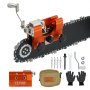 VEVOR Chainsaw Sharpener, Hand-Cranked Chainsaw Sharpening Jig Kit for 4"-22" Chain Saw, Potable Chainsaw Chain Sharpener Tool with 4 Sharpening Heads, Storage Bag for Lumberjack, Landscaper, Home DIY