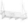 VEVOR Wooden Porch Swing 5 ft, Patio bench swing for Courtyard & Garden, Upgraded 880 lbs Strong Load Capacity, Heavy Duty Swing Chair Bench with Hanging Chains for Outdoors, White