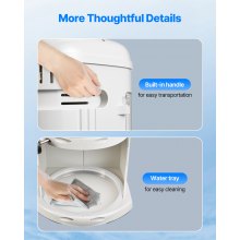 Commercial Fluffy Shaved Ice Machine 220LBS/H Electric Ice Crusher White
