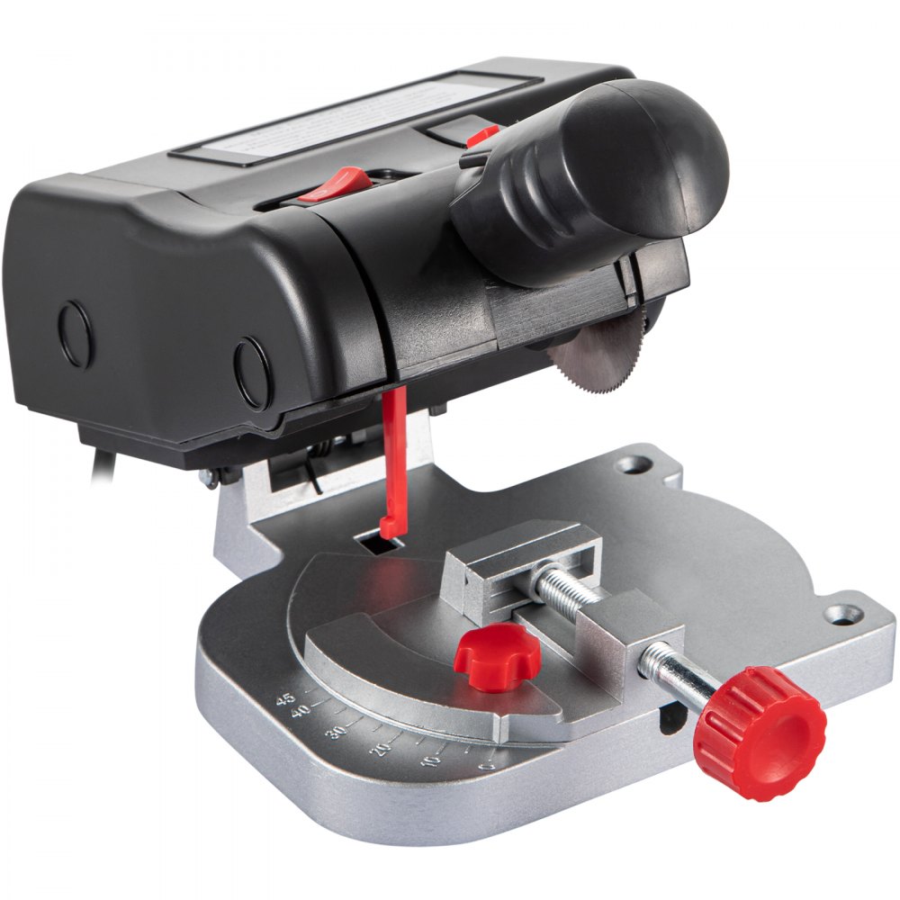 VEVOR Mini Miter Cut-off Chop Saw, Two 2-5/16\" Blade of Steel and Resin with 1/2inch Cutting Depth, 0-45° Benchtop Miter Saw for Copper, Aluminum, Wood, Zinc in Hobby Craft
