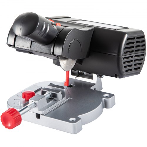 VEVOR Mini Miter Cut-off Chop Saw, Two 2-5/16" Blade of Steel and Resin with 1/2" Cutting Depth, 0~45° Benchtop Miter Saw for Copper, Aluminum, Wood, Zinc in Hobby Craft