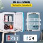VEVOR Mini réfrigérateur (3 couleurs au choix) 10 litres/12 canettes AC/DC, refroidisseur portable pour chambre à coucher, bureau, voiture, bateau, dortoir, soins de la peau, médecine cosmétique, réfrigérateur de beauté léger