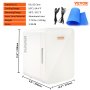 VEVOR Mini Fridge, 10L/12 Cans Compact Personal Fridge, AC/DC Portable Thermoelectric Cooler and Warmer Refrigerators, Skincare Fridge for Beverage, Snacks, Home, Office and Car, ETL Listed (White)