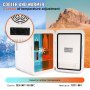 VEVOR minikøleskab, 10L/12 dåser kompakt personligt køleskab, AC/DC bærbare termoelektriske køler og varmekøleskabe, hudplejekøleskab til drikkevarer, snacks, hjem, kontor og bil, CE-listet (hvid)