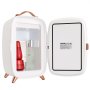 VEVOR Mini Fridge, 6L/8 Cans Compact Personal Fridge, AC/DC Portable Thermoelectric Cooler and Warmer Refrigerators, Skincare Fridge for Beverage, Snacks, Home, Office and Car, ETL Listed (White)