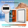VEVOR Mini Fridge, 10L/12 Cans Compact Personal Fridge, AC/DC Portable Thermoelectric Cooler and Warmer Refrigerators, Skincare Fridge for Beverage, Snacks, Home, Office and Car, ETL Listed (Black)