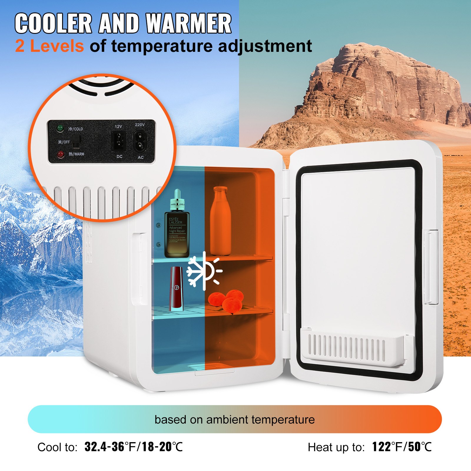 Mini Fridge for Bedroom, 10 Liter/12 Can Portable Fridges, Luxury Small Beverage Refrigerator for Skincare Food Breast Milk Chill, AC/DC Cooler Warmer for Office Dorm Car, Black Mini Fridge for Bedroom, 10 Liter/12 Can Portable Fridges, Luxury Small Beverage Refrigerator for Skincare Food Breast Milk Chill, AC/DC Cooler Warmer for Office Dorm Car, Black