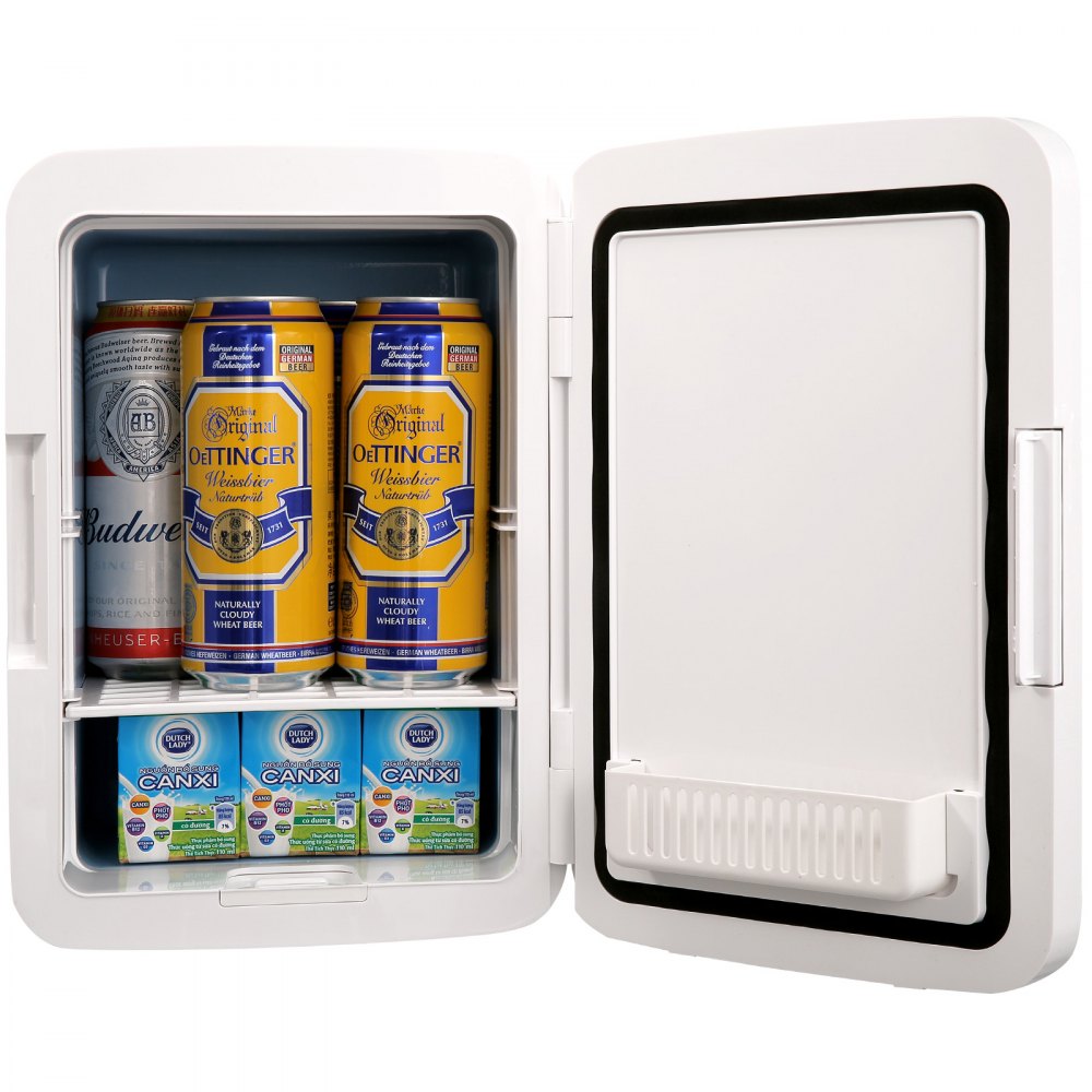 VEVOR mini hűtőszekrény, 10 literes/12 dobozos kompakt személyi hűtőszekrény, AC/DC hordozható termoelektromos hűtő és melegítő hűtőszekrény, bőrápoló hűtőszekrény italokhoz, harapnivalókhoz, otthoni, irodai és autós, CE listás (fekete)