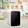 VEVOR Mini Fridge, 10L/12 Cans Compact Personal Fridge, AC/DC Portable Thermoelectric Cooler and Warmer Refrigerators, Skincare Fridge for Beverage, Snacks, Home, Office and Car, CE Listed (Black)
