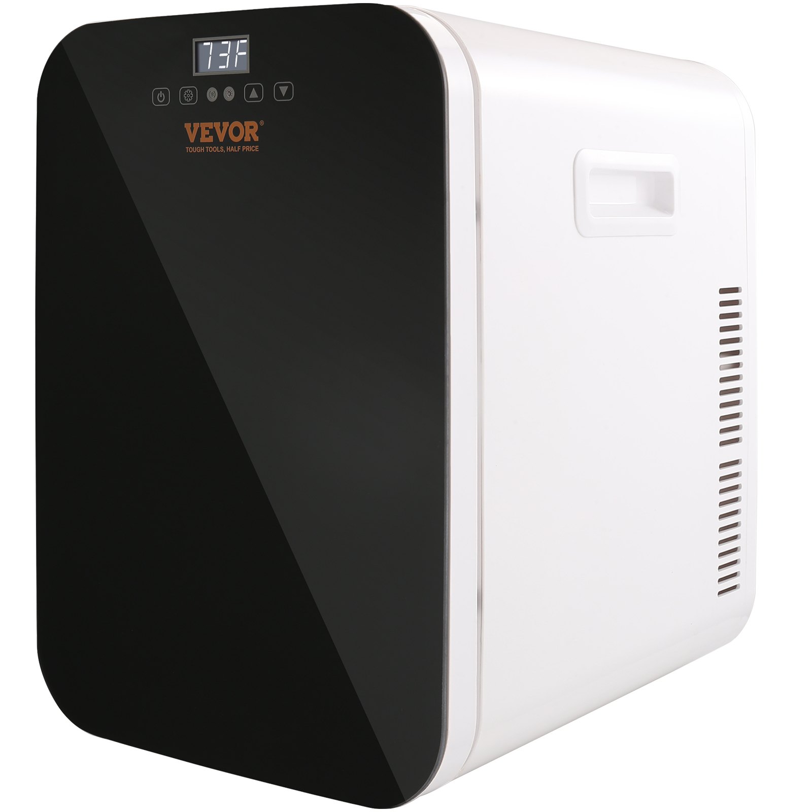 VEVOR Mini Fridge, 20L/22 Cans Compact Personal Fridge, AC/DC Portable Thermoelectric Cooler and Warmer Refrigerators, Skincare Fridge for Beverage, Snacks, Home, Office and Car, CE Listed (Black)