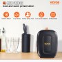 VEVOR Mini Fridge, 4L/6 Cans Compact Personal Fridge, AC/DC Portable Thermoelectric Cooler and Warmer Refrigerators, Skincare Fridge for Beverage, Snacks, Home, Office and Car, CE Listed (Black)