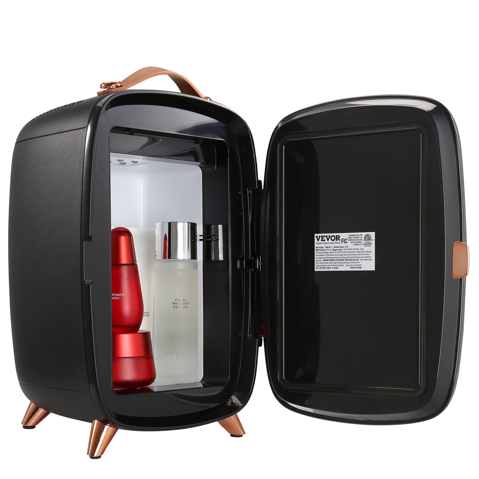 Mini Fridge, 6L Skincare Fridge with LED light and HD Mirror, AC/DC Makeup Fridges for Skin Care, Cosmetic Storage, Chill Face Mask Drink, Small Refrigerator for Bedroom Dorm Desktop, Black Mini Fridge, 6L Skincare Fridge with LED light and HD Mirror, AC/DC Makeup Fridges for Skin Care, Cosmetic Storage, Chill Face Mask Drink, Small Refrigerator for Bedroom Dorm Desktop, Black