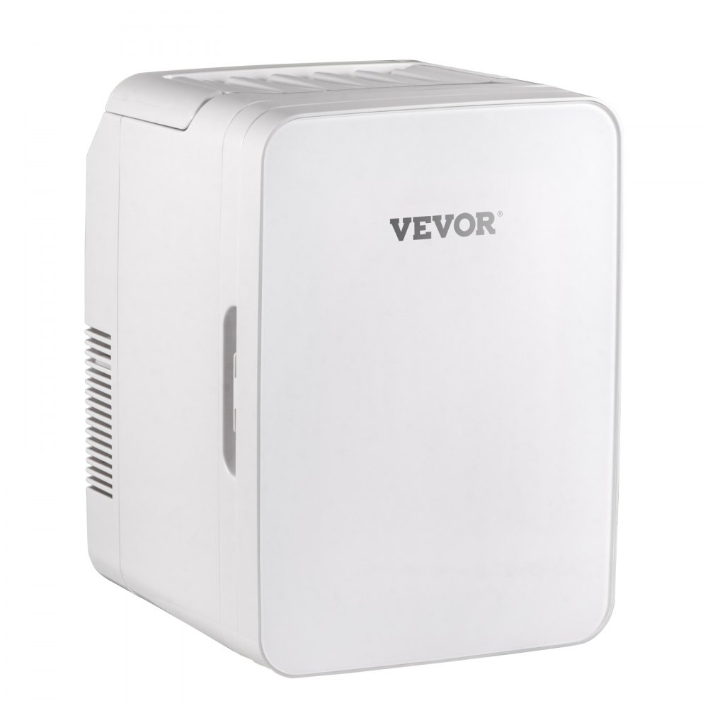 VEVOR Mini Fridge, 10 Liter Portable Cooler Warmer, Skincare Fridge White, Compact Refrigerator, Lightweight Beauty Fridge, for Bedroom Office Car Boat Dorm Skincare (110V/12V)