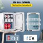 VEVOR Mini Fridge, 10 Liter Portable Cooler Warmer, Skincare Fridge White, Compact Refrigerator, Lightweight Beauty Fridge, for Bedroom Office Car Boat Dorm Skincare (110V/12V)