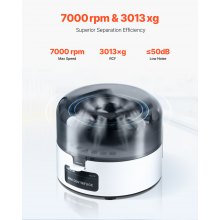 Mini Centrifuge Machine 0.2/1.5/2ml Fixed Speed 7000rpm with 2-in-1 Rotor