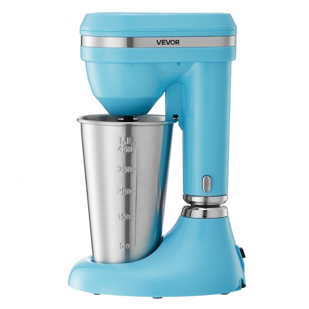VEVOR Milkshake Maker, 100W Milk Shake Maker Mixer, Single Head Drink Mixer Blender Machine, Dual-Speed Adjustment Milkshake Blender with Stainless Steel Cup, for Home, Kitchen, Bar & Beverage Shop