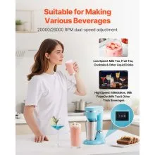 VEVOR Milkshake Maker, 100W Milk Shake Maker Mixer, Single Head Drink Mixer Blender Machine, Dual-Speed Adjustment Milkshake Blender with Stainless Steel Cup, for Home, Kitchen, Bar & Beverage Shop