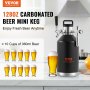 VEVOR Beer Growler Tap System, 128Oz 4L Mini Keg, 304 rustfrit stål tryksat øl Growler, Keg Growler med trykdisplay, CO2 regulator vandhane, Lækagesikker ring til fad, hjemmebryg, Craft Beer