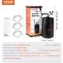 VEVOR Beer Growler Tap System, 5L Mini Keg, 304 Stainless Steel Pressurized Beer Growler, Keg Growler with Pressure Display, CO2 Regulator Faucet, Leak-Proof Ring For Draft, Homebrew, Craft Beer