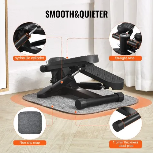 Sweetcrispy Mini stepper d'escalier avec bandes de résistance pour l' exercice à la maison, machine à pas torsadée portable pour entraînement complet du corps, capacité de 117 kg Sweetcrispy Mini stepper d'escalier avec bandes de résistance pour l' exercice à la maison, machine à pas torsadée portable pour entraînement complet du corps, capacité de 117 kg