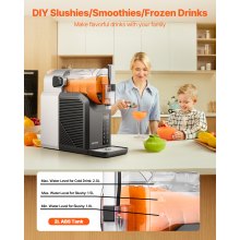 2L Slushy Machine No Ice Needed Frozen Drink Maker 6 Preset Programs for Home