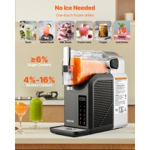 2L Slushy Machine No Ice Needed Frozen Drink Maker 6 Preset Programs for Home