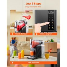 2L Slushy Machine No Ice Needed Frozen Drink Maker 6 Preset Programs for Home