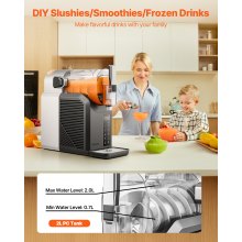 2L Slushy Machine No Ice Needed Frozen Drink Maker 6 Preset Programs for Home