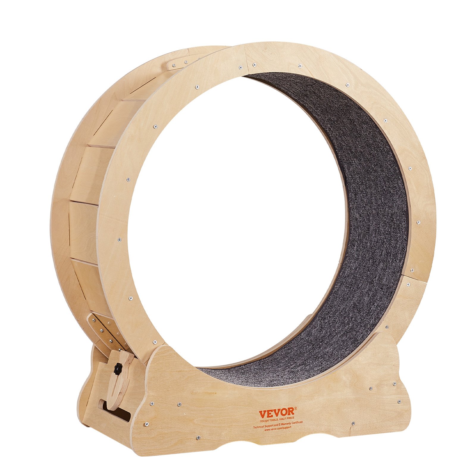 VEVOR Cat Exercise Wheel, Large Cat Treadmill Wheel for Indoor Cats, 29.5 inch Cat Running Wheel with Detachable Carpet and Cat Teaser for Running/Walking/Training, Suitable for Most Cats