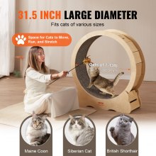 VEVOR Cat Exercise Wheel Large Cat Treadmill Wheel for Indoor Cats 35.8 inch